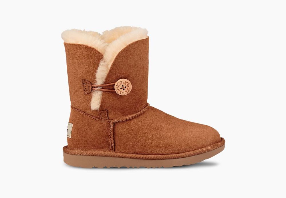 Ugg Bailey Button Ii - Kids Boots - Brown - NZ (3467GRMYH)